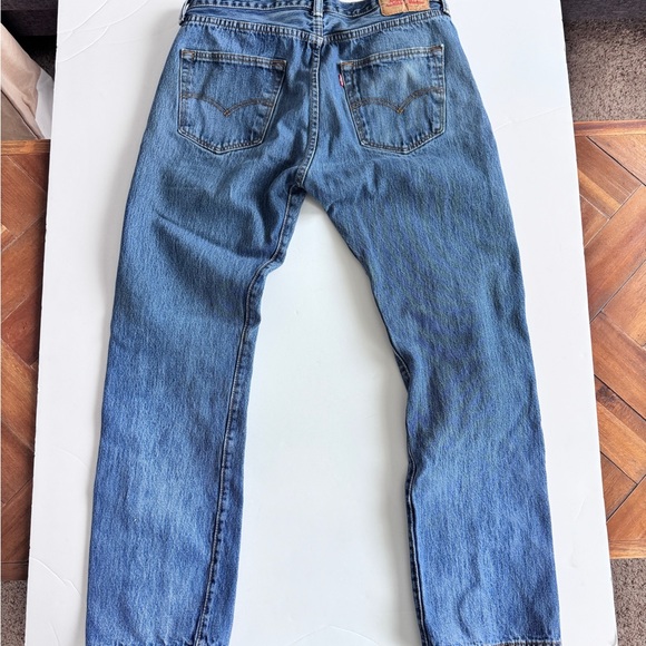Vintage Levis 501 Original Button Fly High Waist Straight Leg 5 Pocket Jeans - Picture 9 of 15
